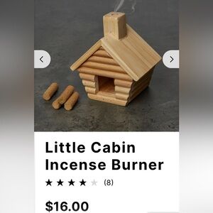 log cabin incense burner
